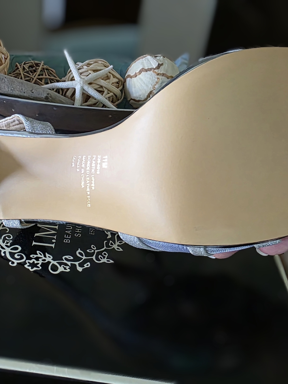 I.Miller Silver Strappy Slingback Heels 11 - Picture 4 of 6